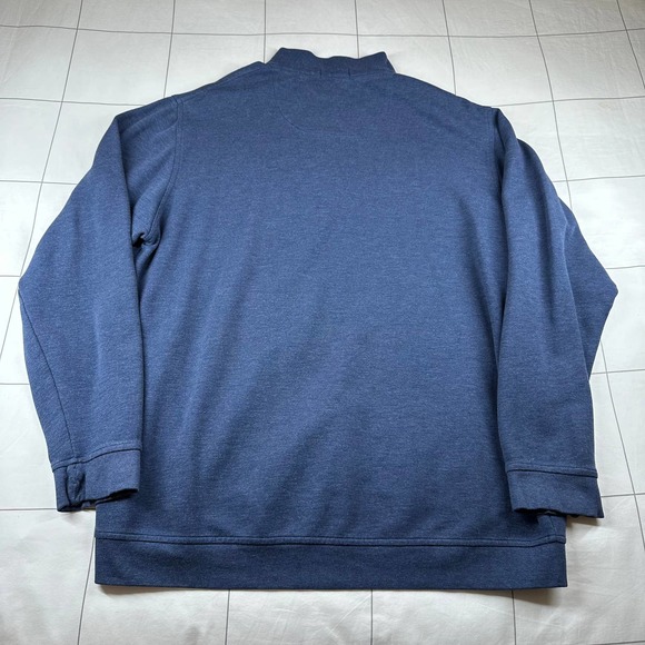 Peter Millar Quarter Zip Mens XXL Blue Crown Comfort Interlock Golf Stretch Warm - Picture 2 of 8